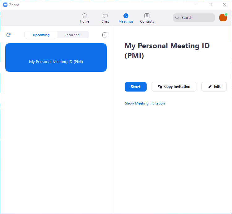 Zoom Meetings Screen (Extracted) Zoom Meetings Screen (Extracted)